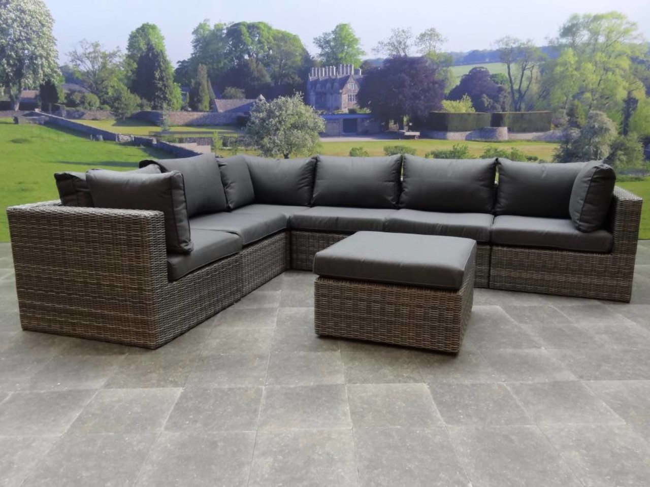 AVH-Collectie Rio hoek loungeset 7-delig antraciet AVH-Collectie Rio hoek loungeset 7-delig antraciet