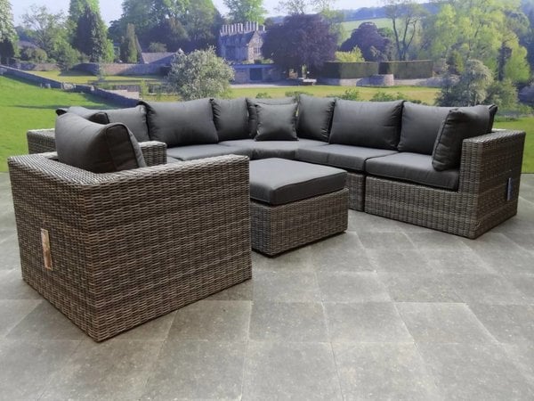 AVH-Collectie Rio XL hoek loungeset 7-delig antraciet AVH-Collectie Rio XL hoek loungeset 7-delig antraciet