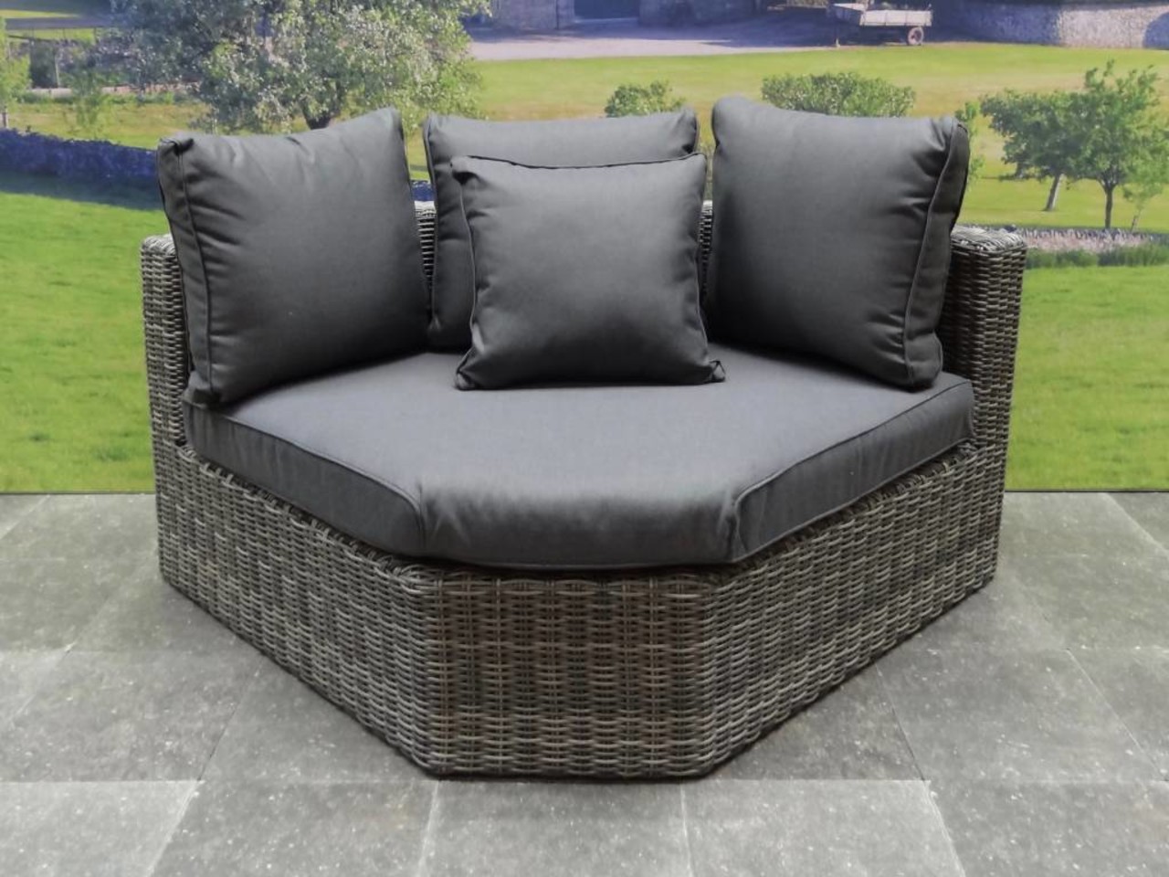 AVH-Collectie Rio XL hoek loungeset 7-delig antraciet AVH-Collectie Rio XL hoek loungeset 7-delig antraciet