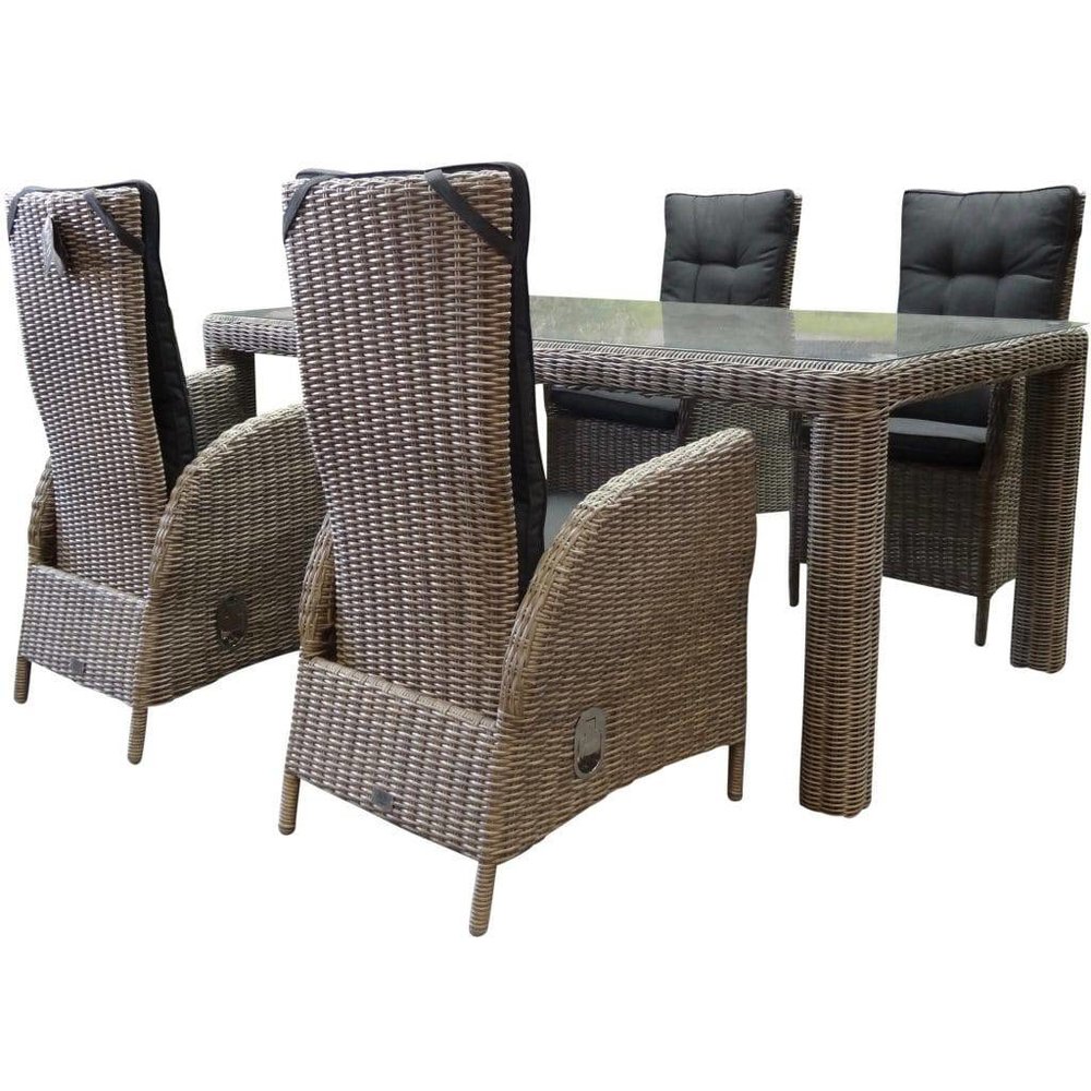 AVH-Collectie Bergamo Menorca dining tuinset 180x100xH75 cm verstelbaar 5-delig grijs AVH-Collectie Bergamo Menorca dining tuinset 180x100xH75 cm verstelbaar 5-delig grijs