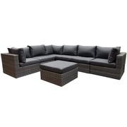 AVH-Collectie Rio hoek loungeset 7-delig antraciet