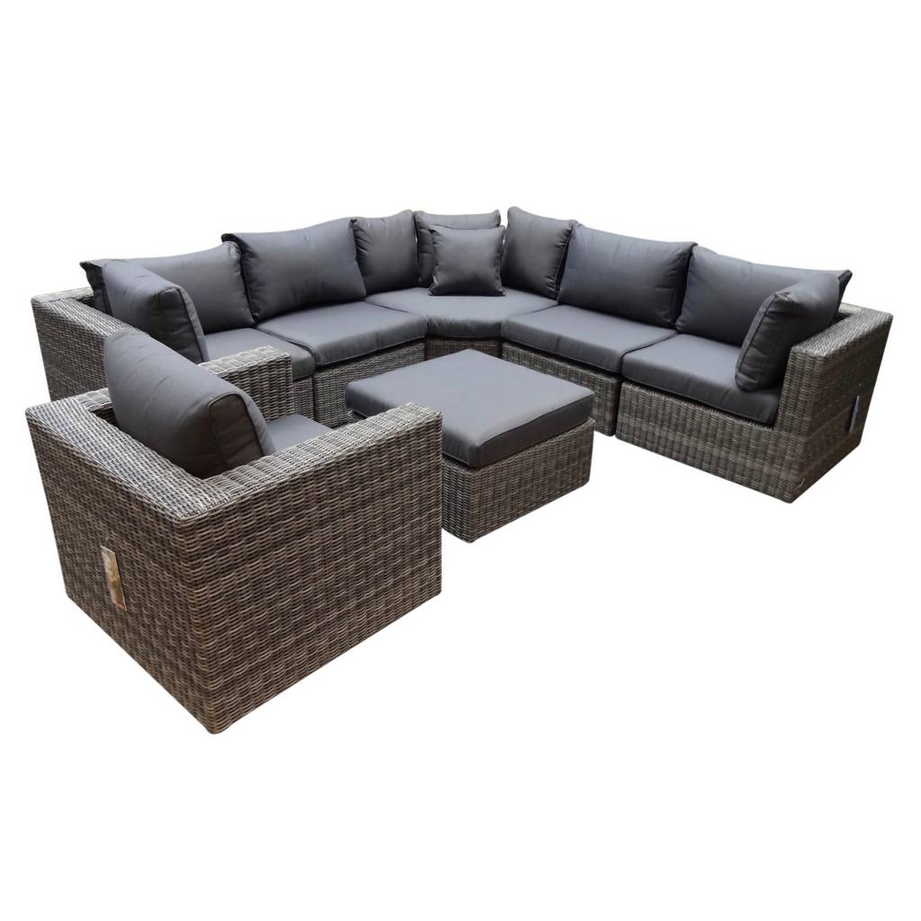 AVH-Collectie Rio XL hoek loungeset 7-delig antraciet