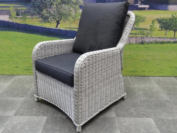 AVH-Collectie Bilbao stoel-bank dining loungeset verstelbaar 6-delig wit-grijs AVH-Collectie Bilbao stoel-bank dining loungeset verstelbaar 6-delig wit-grijs