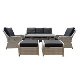 AVH-Collectie Bilbao stoel-bank dining loungeset verstelbaar 6-delig wit-grijs AVH-Collectie Bilbao stoel-bank dining loungeset verstelbaar 6-delig wit-grijs