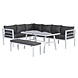Garden Impressions Blakes hoek dining loungeset 4-delig aluminium wit Garden Impressions Blakes hoek dining loungeset 4-delig aluminium wit