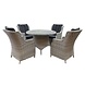 AVH-Collectie Riccione Darwin dining tuinset 110 cm rond 5-delig wit grijs AVH-Collectie Riccione Darwin dining tuinset 110 cm rond 5-delig wit grijs