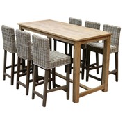 AVH-Collectie Rita barset 180x80xH105 cm 7-delig teak