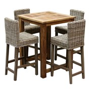 AVH-Collectie Rita barset 80x80xH105 cm 5-delig teak