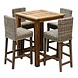 AVH-Collectie Rita barset 80x80xH105 cm 5-delig teak AVH-Collectie Rita barset 80x80xH105 cm 5-delig teak