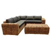 AVH-Collectie Sabuga hoek loungeset 4-delig naturel rotan