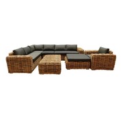 AVH-Collectie Sabuga hoek loungeset 7-delig naturel rotan