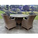 AVH-Collectie Riccione Darwin dining tuinset 150 cm rond 6-delig grijs AVH-Collectie Riccione Darwin dining tuinset 150 cm rond 6-delig grijs