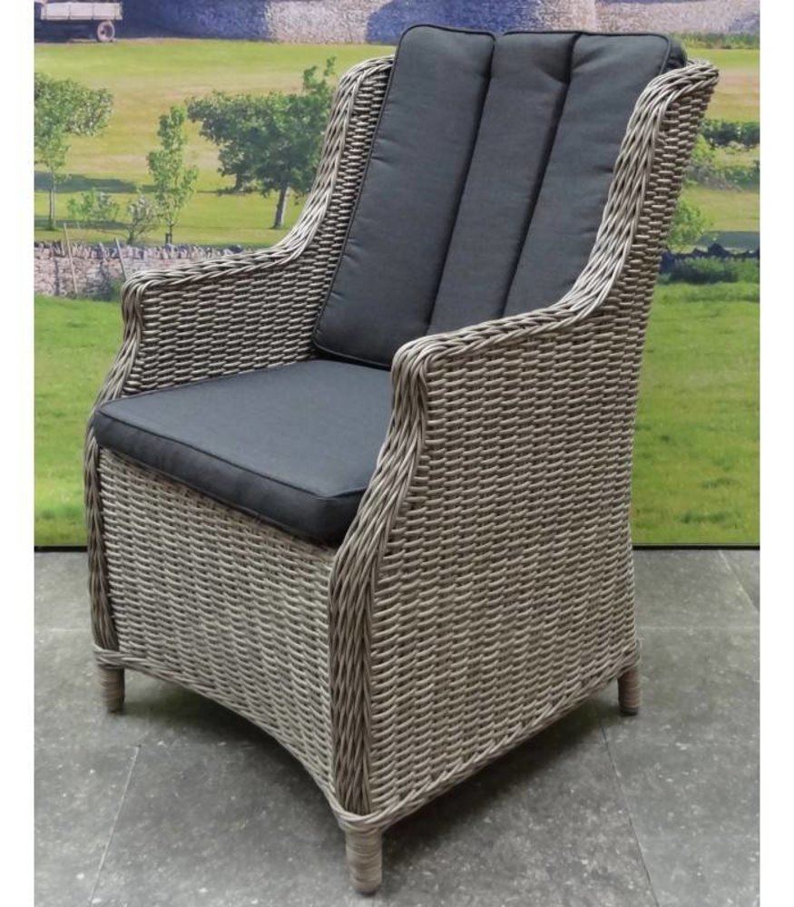 AVH-Collectie Riccione Darwin dining tuinset 150 cm rond 6-delig grijs AVH-Collectie Riccione Darwin dining tuinset 150 cm rond 6-delig grijs