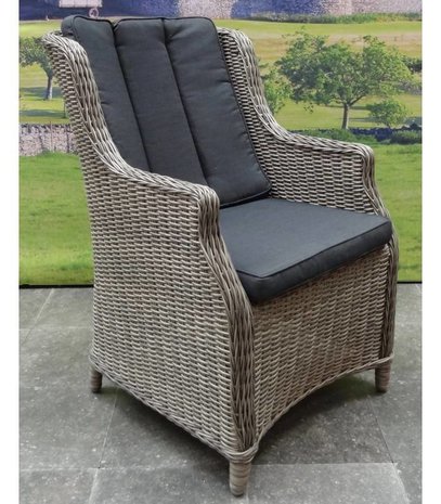 AVH-Collectie Riccione Darwin dining tuinset 150 cm rond 6-delig grijs AVH-Collectie Riccione Darwin dining tuinset 150 cm rond 6-delig grijs