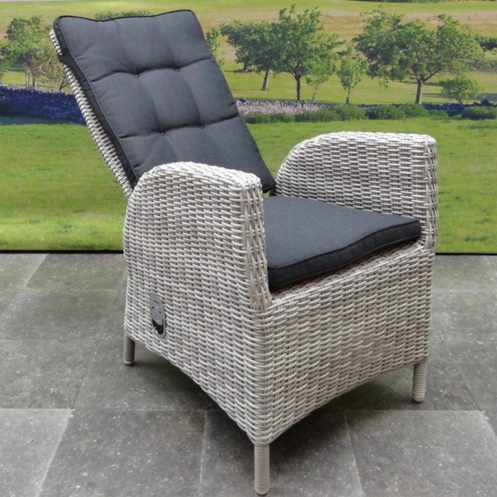 AVH-Collectie Riccione Menorca dining tuinset 150 cm rond verstelbaar 6-delig wit grijs AVH-Collectie Riccione Menorca dining tuinset 150 cm rond verstelbaar 6-delig wit grijs