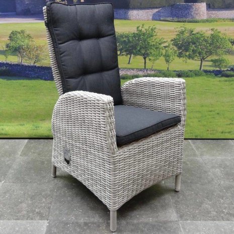 AVH-Collectie Riccione Menorca dining tuinset 110 cm rond verstelbaar 5-delig wit grijs AVH-Collectie Riccione Menorca dining tuinset 110 cm rond verstelbaar 5-delig wit grijs