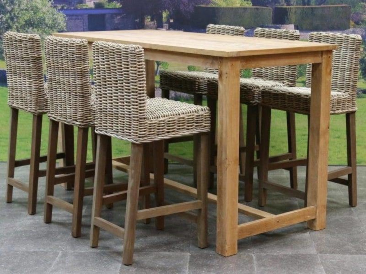 AVH-Collectie Rita barset 180x80xH105 cm 7-delig teak AVH-Collectie Rita barset 180x80xH105 cm 7-delig teak