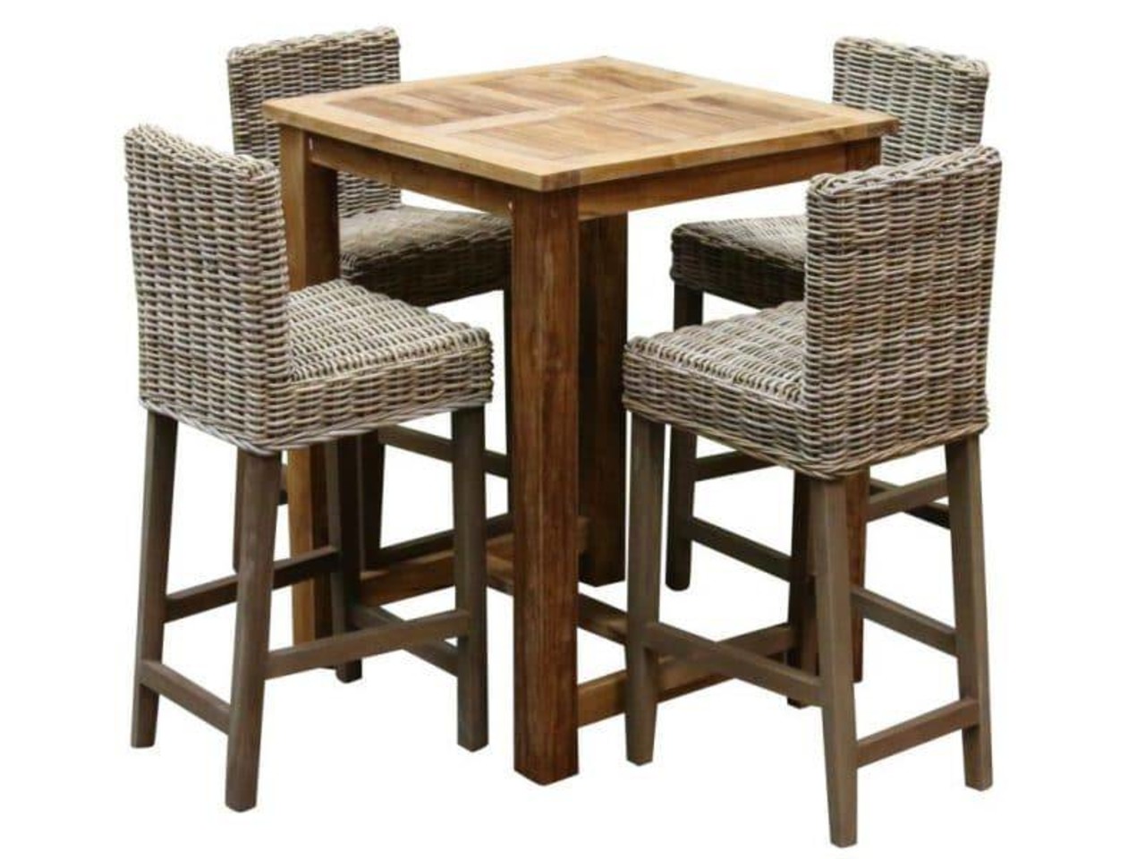 AVH-Collectie Rita barset 80x80xH105 cm 5-delig teak AVH-Collectie Rita barset 80x80xH105 cm 5-delig teak