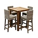 AVH-Collectie Rita barset 80x80xH105 cm 5-delig teak AVH-Collectie Rita barset 80x80xH105 cm 5-delig teak