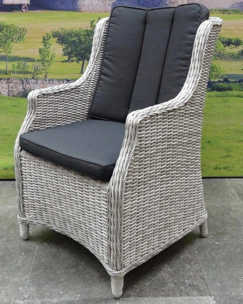 AVH-Collectie Riccione Darwin dining tuinset 150 cm rond 6-delig wit grijs AVH-Collectie Riccione Darwin dining tuinset 150 cm rond 6-delig wit grijs