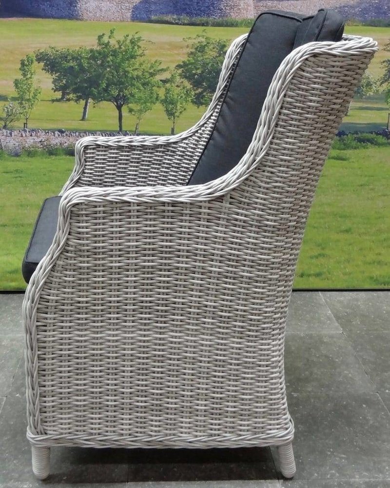 AVH-Collectie Riccione Darwin dining tuinset 150 cm rond 6-delig wit grijs AVH-Collectie Riccione Darwin dining tuinset 150 cm rond 6-delig wit grijs