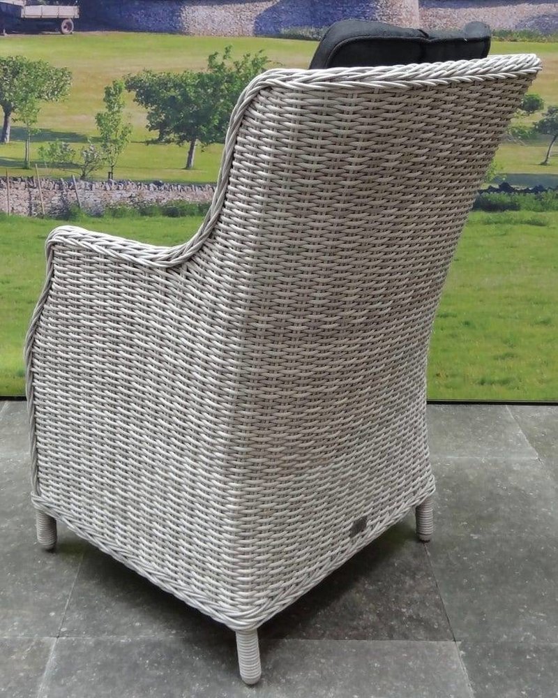 AVH-Collectie Riccione Darwin dining tuinset 150 cm rond 6-delig wit grijs AVH-Collectie Riccione Darwin dining tuinset 150 cm rond 6-delig wit grijs