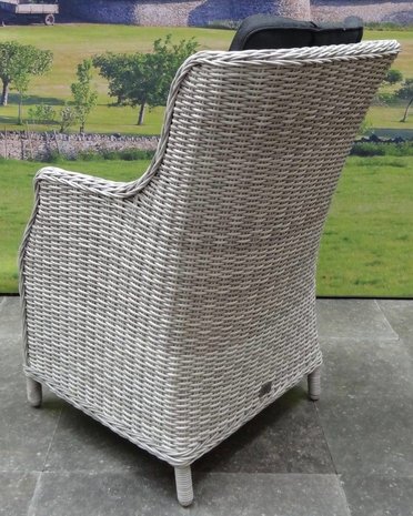 AVH-Collectie Riccione Darwin dining tuinset 150 cm rond 6-delig wit grijs AVH-Collectie Riccione Darwin dining tuinset 150 cm rond 6-delig wit grijs