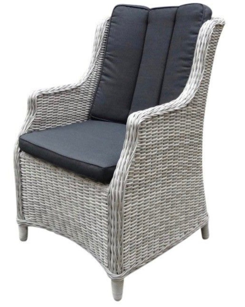 AVH-Collectie Riccione Darwin dining tuinset 150 cm rond 6-delig wit grijs AVH-Collectie Riccione Darwin dining tuinset 150 cm rond 6-delig wit grijs