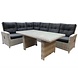 AVH-Collectie San Marino hoek dining loungeset verstelbaar 3-delig wit grijs AVH-Collectie San Marino hoek dining loungeset verstelbaar 3-delig wit grijs