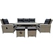 AVH-Collectie San Marino stoel-bank dining loungeset verstelbaar 6-delig wit grijs AVH-Collectie San Marino stoel-bank dining loungeset verstelbaar 6-delig wit grijs