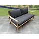 AVH-Collectie Manchester stoel-bank loungeset 4-delig acacia zwart AVH-Collectie Manchester stoel-bank loungeset 4-delig acacia zwart