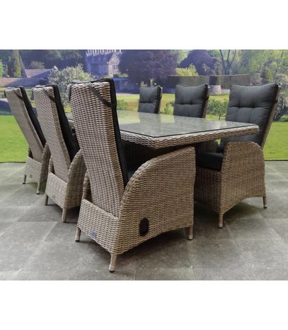 AVH-Collectie Menorca dining tuinset 220x100xH78 cm verstelbaar 7-delig kobo grijs AVH-Collectie Menorca dining tuinset 220x100xH78 cm verstelbaar 7-delig kobo grijs