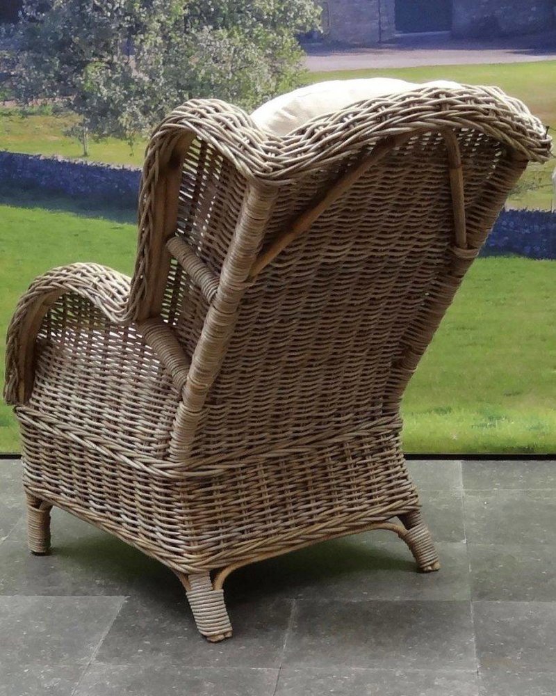 AVH-Collectie Naturel lounge balkonset 2-delig naturel rotan wit AVH-Collectie Naturel lounge balkonset 2-delig naturel rotan wit