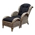 Naturel lounge balkonset 2-delig naturel rotan zwart Naturel lounge balkonset 2-delig naturel rotan zwart