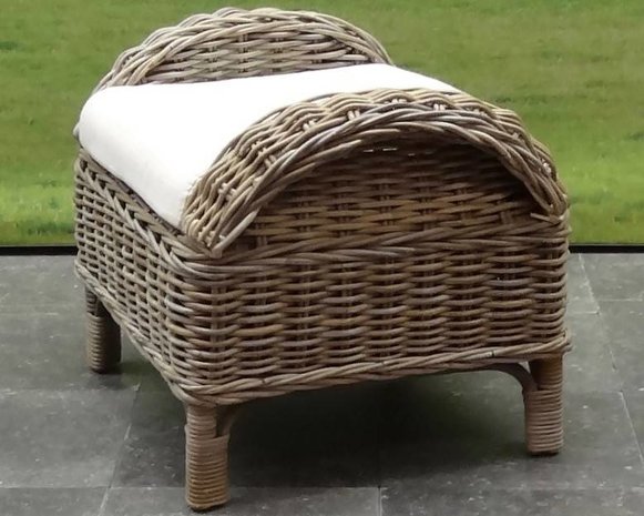 AVH-Collectie Naturel lounge balkonset 4-delig naturel rotan wit AVH-Collectie Naturel lounge balkonset 4-delig naturel rotan wit