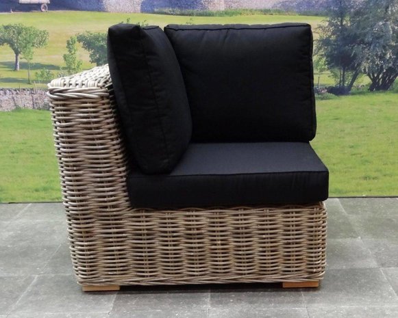 AVH-Collectie Nissah modulair hoek loungeset 6-delig naturel rotan AVH-Collectie Nissah modulair hoek loungeset 6-delig naturel rotan