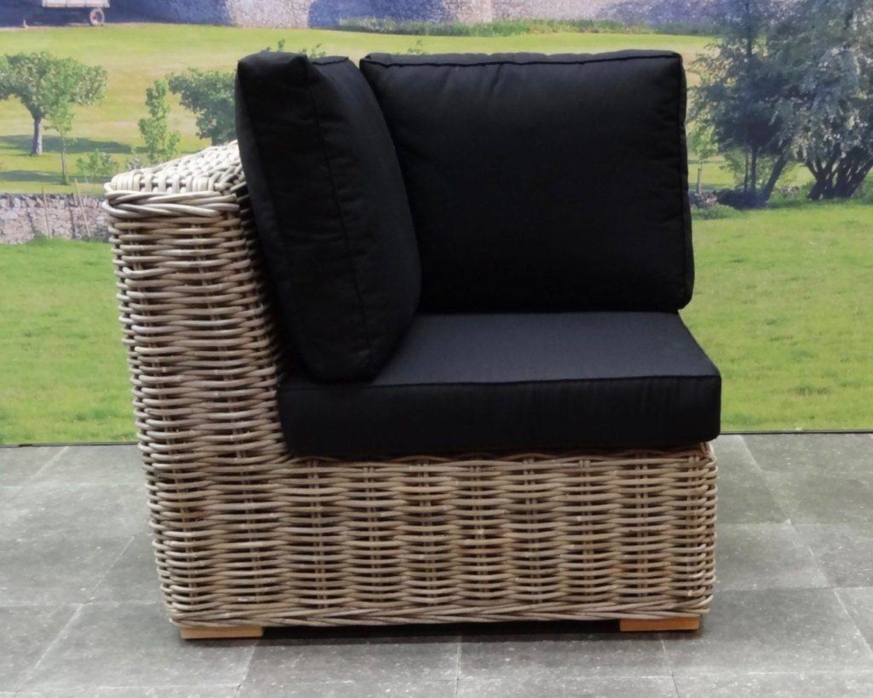 AVH-Collectie Nissah modulair hoek loungeset 6-delig naturel rotan AVH-Collectie Nissah modulair hoek loungeset 6-delig naturel rotan