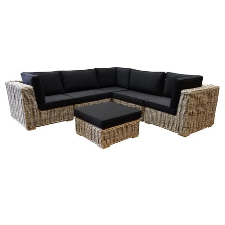 AVH-Collectie Nissah modulair hoek loungeset 6-delig naturel rotan AVH-Collectie Nissah modulair hoek loungeset 6-delig naturel rotan