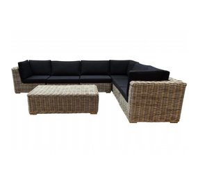 AVH-Collectie Nissah modulair hoek loungeset 7-delig naturel rotan AVH-Collectie Nissah modulair hoek loungeset 7-delig naturel rotan
