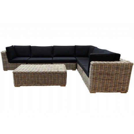 AVH-Collectie Nissah modulair hoek loungeset 7-delig naturel rotan AVH-Collectie Nissah modulair hoek loungeset 7-delig naturel rotan