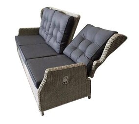 AVH-Collectie Ibiza 3-zitsbank verstelbaar grijs