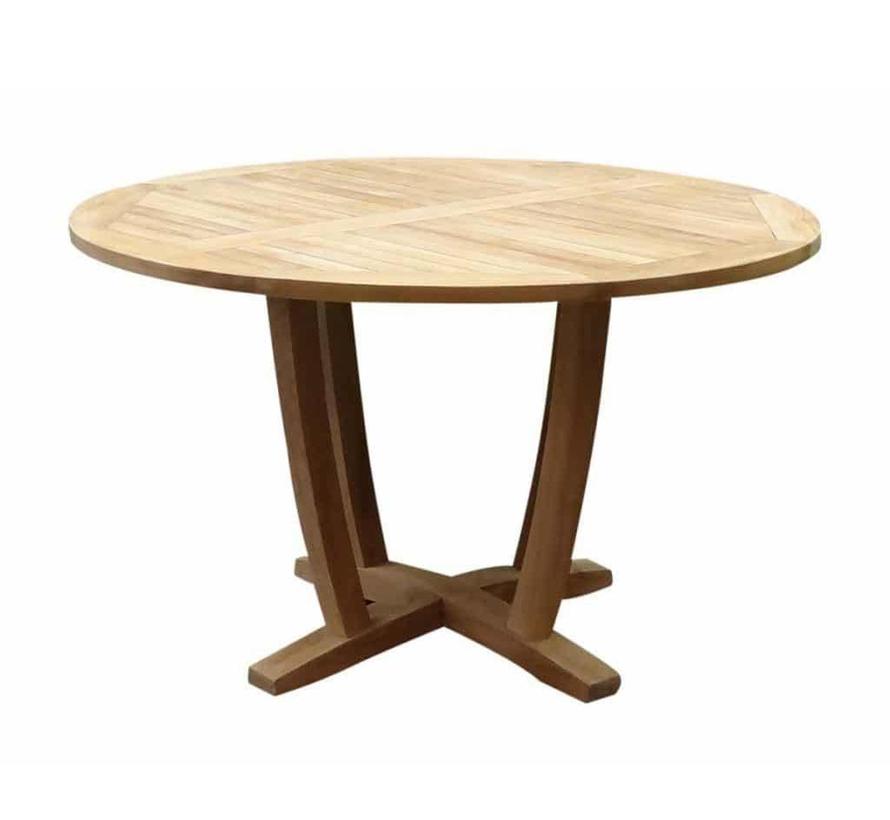 Legand dining tuintafel 120 cm rond teak AVH Outdoor Tuinmeubelen