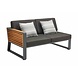 Higold Higold New-York hoek loungeset 4-delig zwart aluminium teak Higold Higold New-York hoek loungeset 4-delig zwart aluminium teak