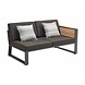 Higold Higold New-York hoek loungeset 4-delig zwart aluminium teak Higold Higold New-York hoek loungeset 4-delig zwart aluminium teak