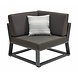 Higold Higold New-York hoek loungeset 4-delig zwart aluminium teak Higold Higold New-York hoek loungeset 4-delig zwart aluminium teak