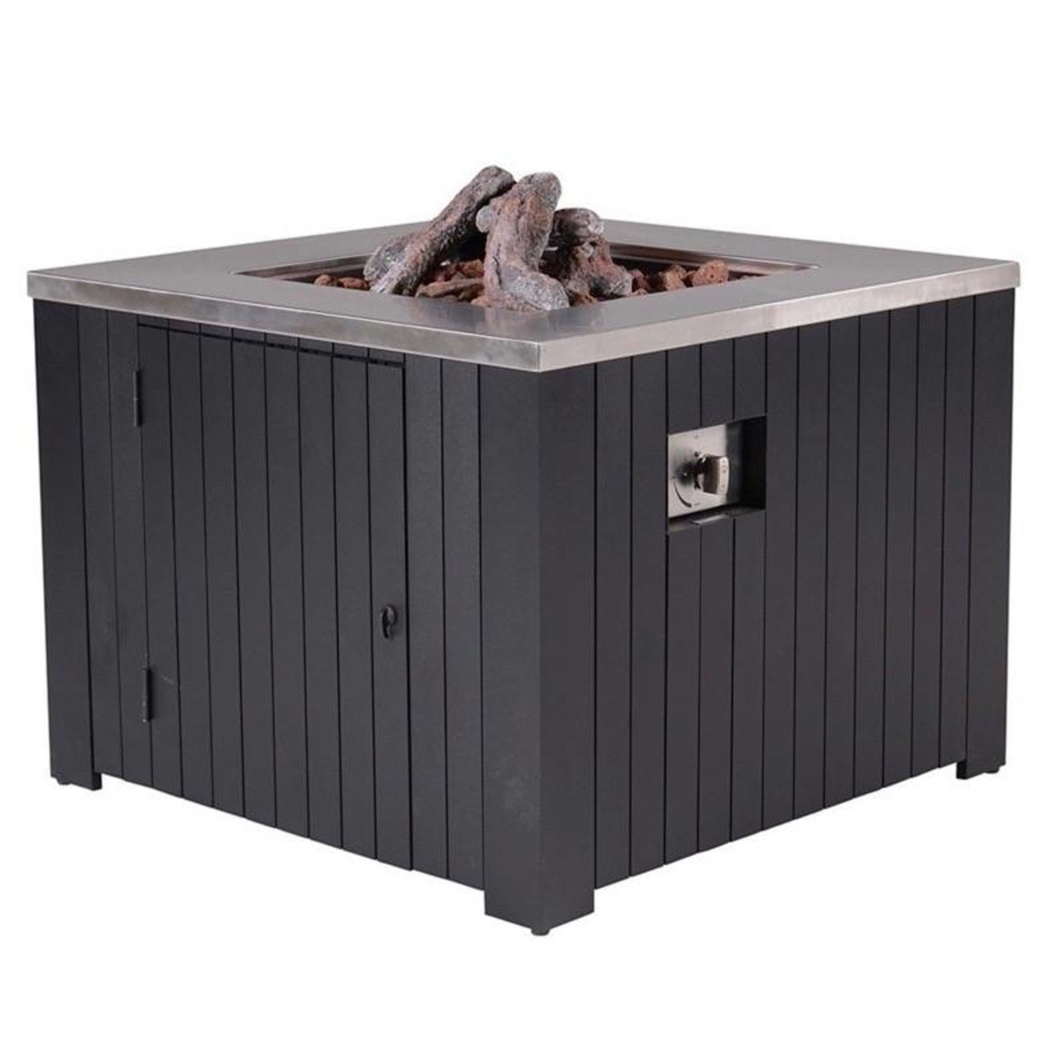 Cozy Living sfeerhaard Faro 80x80 cm zwart - AVH Outdoor Tuinmeubelen