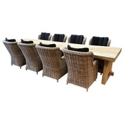 AVH-Collectie Boomstam Darwin naturel 400x90xH77,5 9-delig - bladdikte 10 cm geschoord