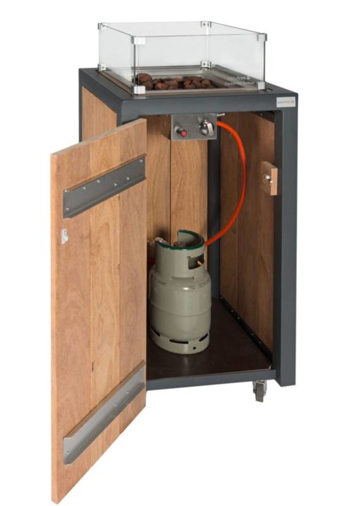 Easyfires vuurzuil vierkant 45x45xH100 cm Easyfires vuurzuil vierkant 45x45xH100 cm