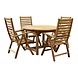 AVH-Collectie Arona Ovaal uitschuifbare dining tuinset 120-170x120xH76 cm 5-delig teak AVH-Collectie Arona Ovaal uitschuifbare dining tuinset 120-170x120xH76 cm 5-delig teak