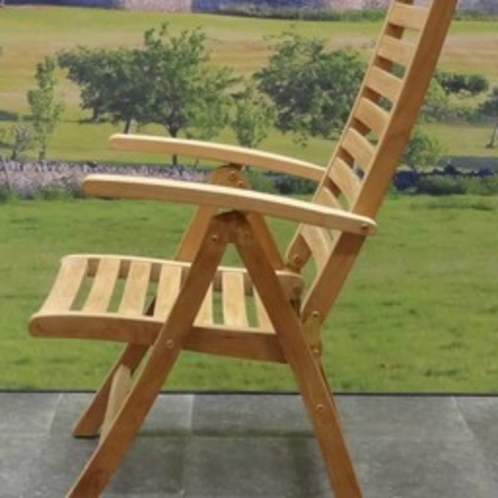 AVH-Collectie Arona Ovaal uitschuifbare dining tuinset 160-210x90xH76 cm blad 4 cm 5-delig teak